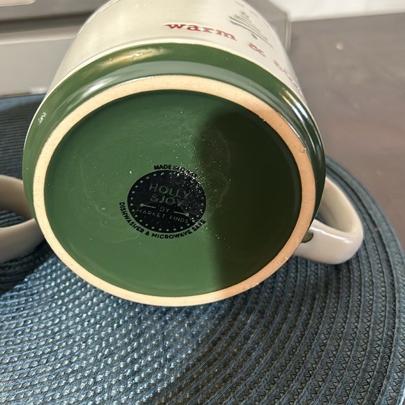 Holly & Joy Christmas Mugs - (set of 2) 16 oz - Picture 4 of 5